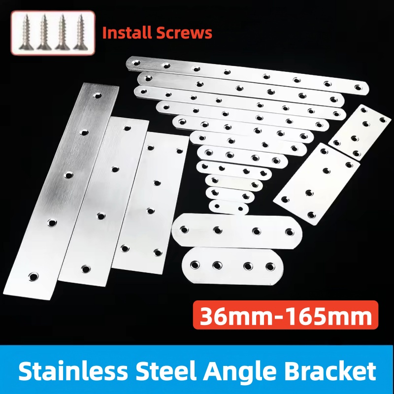 Furniture Joining Hardware - 2‑10Pcs 36‑165mm Thickened Stainless Steel Mending