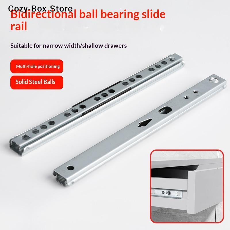 Furniture Hardware Parts - [ZY]2Pcs Kitchen Cupboard Drawer Slides 17mm