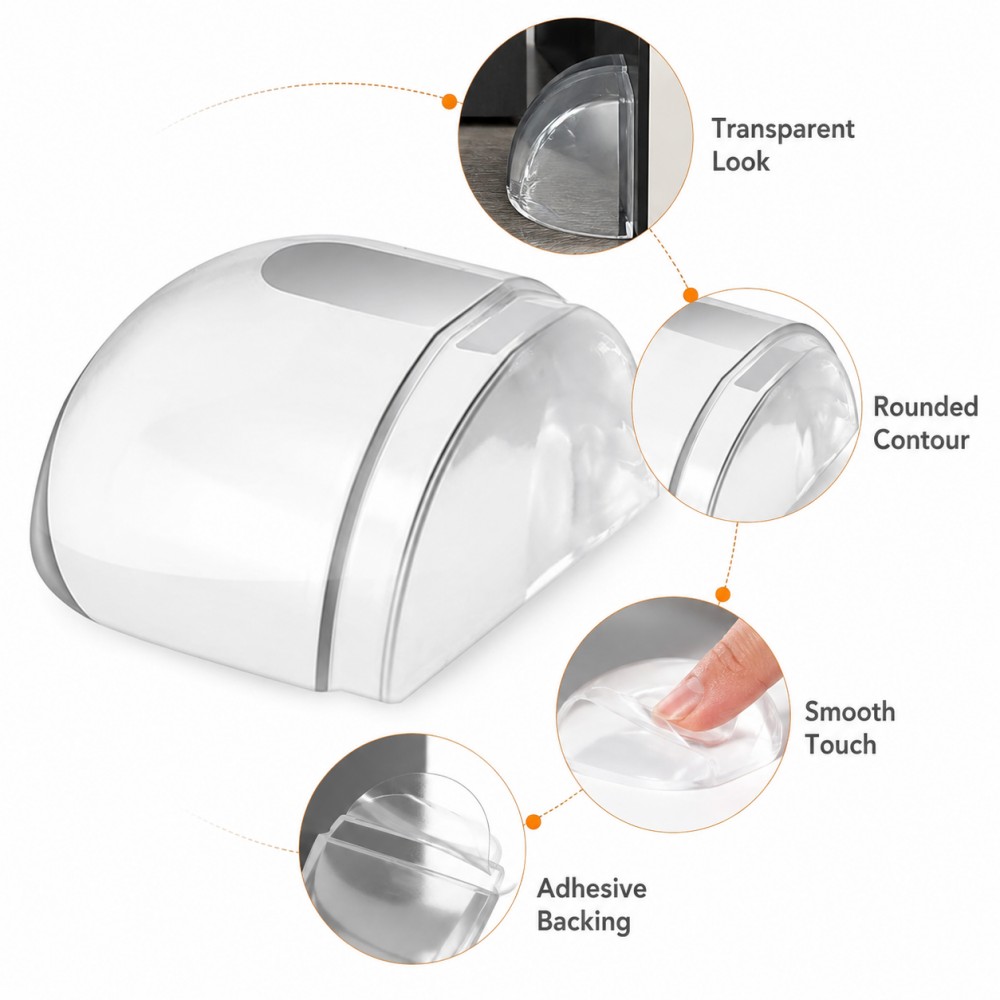 Furniture Hardware Parts - Transparent Silicone Doorstop for Door Self