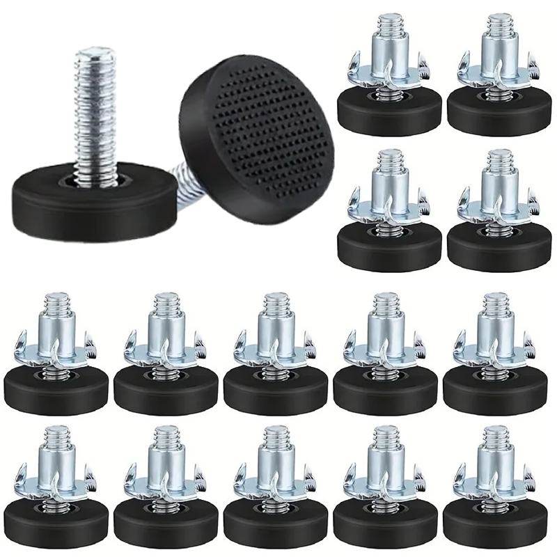 Furniture Hardware For Legs - 20Pcs Adjustable Feet Pads with Nuts