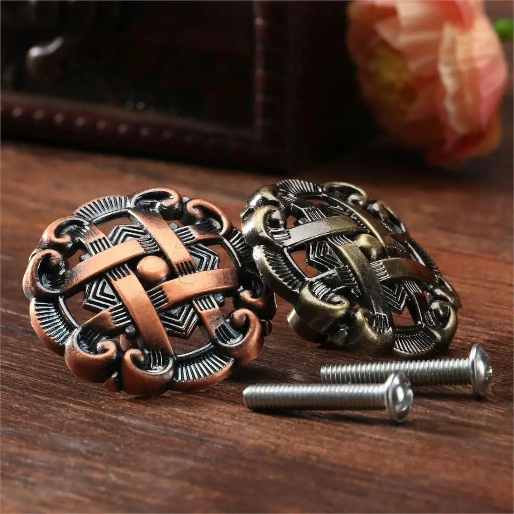 Furniture Hardware Parts - bowarepro Hollow Retro Zinc Alloy Kitchen
