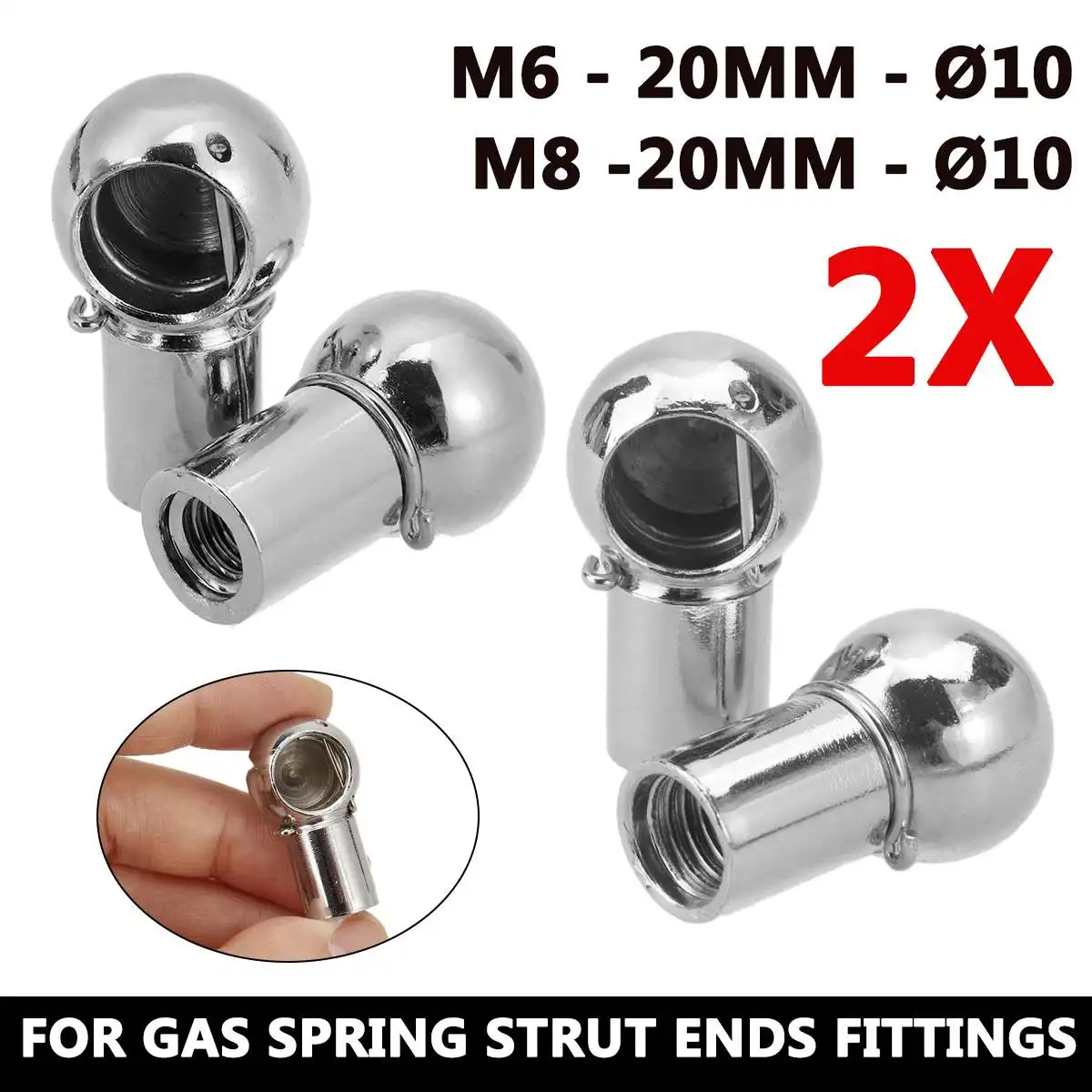 2pcs Universal Silver M6 M8 Bo - Joint Connector Bracket ulasan dan harga