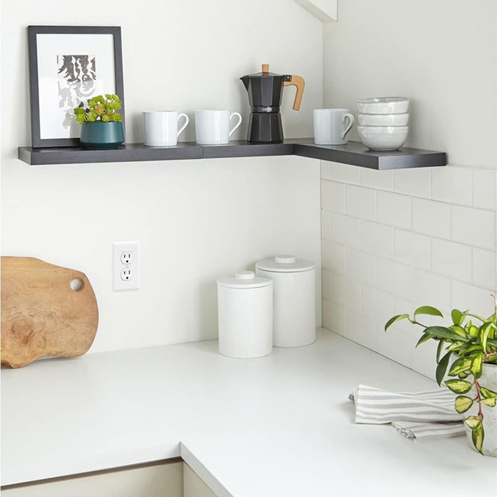 Wooden Hanging Storage Rack Du - Shelf Bracket Pair ulasan dan harga