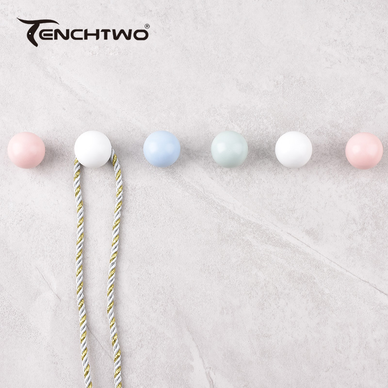 Round Ceramic Hook Clothes Han - Furniture Hardware Parts ulasan dan harga
