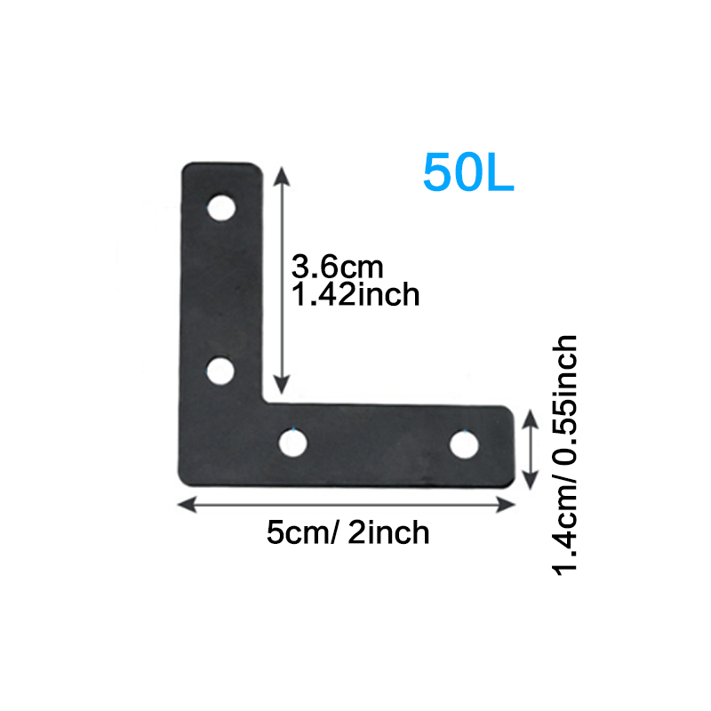 6-20pcs, 50mm(1.97inch) Black  - Shelf Bracket Pair ulasan dan harga