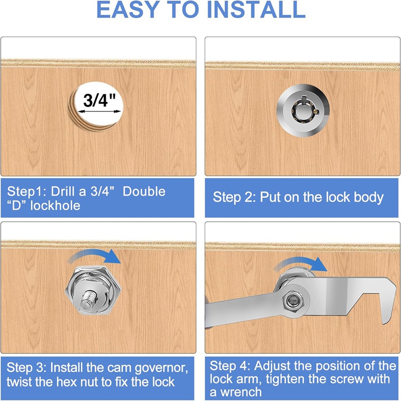 Tool Box Lock with Key,5/8In C - Cabinet Lock Key ulasan dan harga