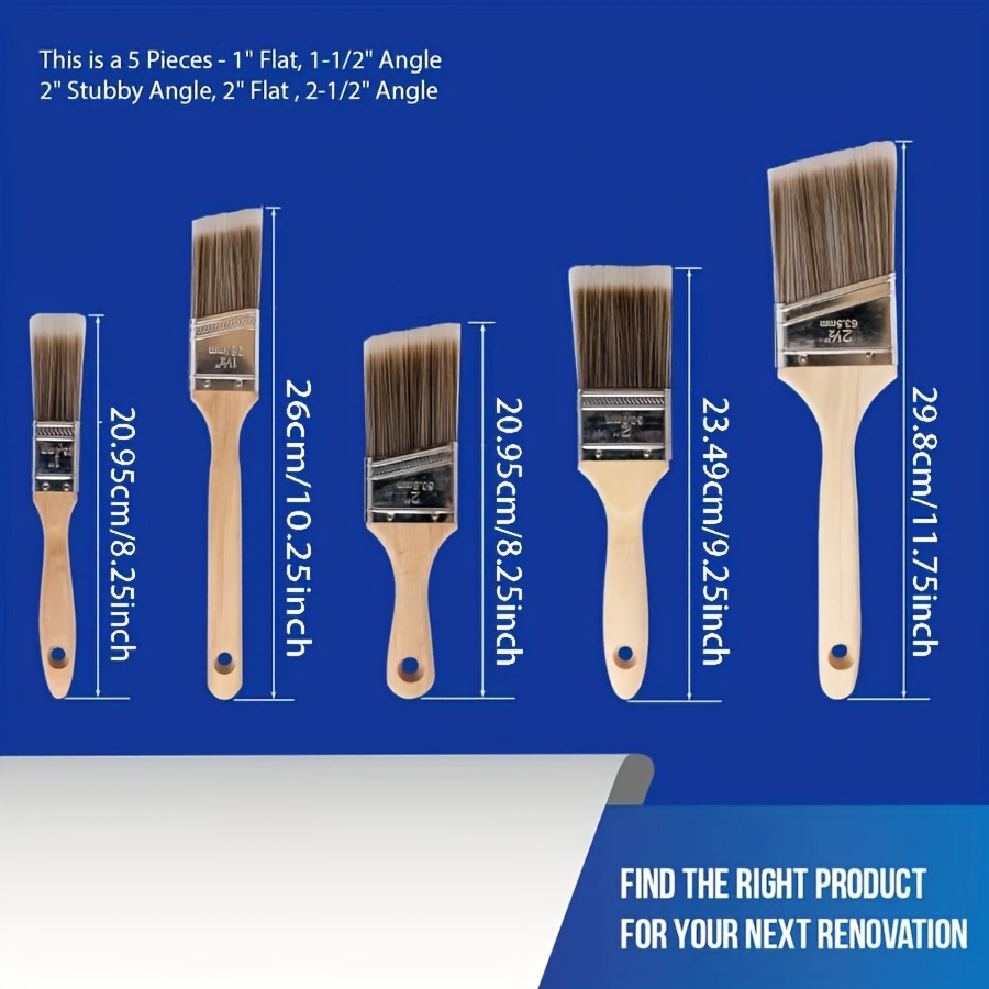 5Pcs High Quality Paint Brush  - Furniture Hardware Parts ulasan dan harga