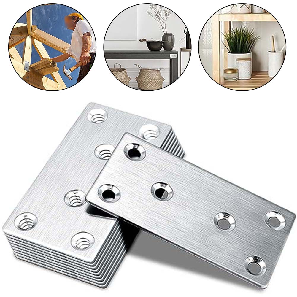 10pcs Stainless Steel Angle Co - Shelf Bracket Pair ulasan dan harga