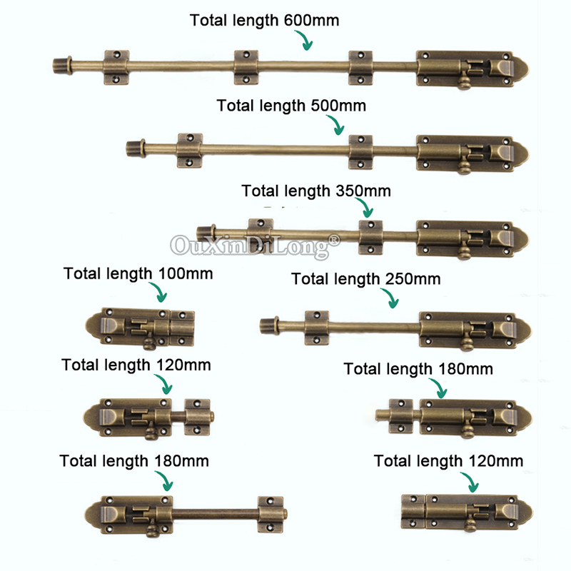 5PCS Lengthened Antique Brass  - Barrel Bolt Slide ulasan dan harga