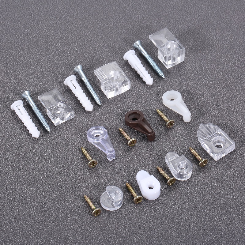 10Pcs Plastic Glass Retainer C - Shelf Bracket Pair ulasan dan harga