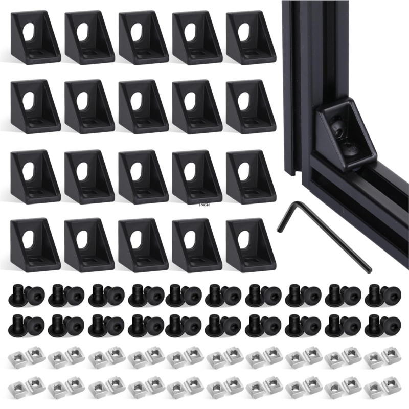 20Pc 2020 3-Way End Corner Bra - Joint Connector Bracket ulasan dan harga