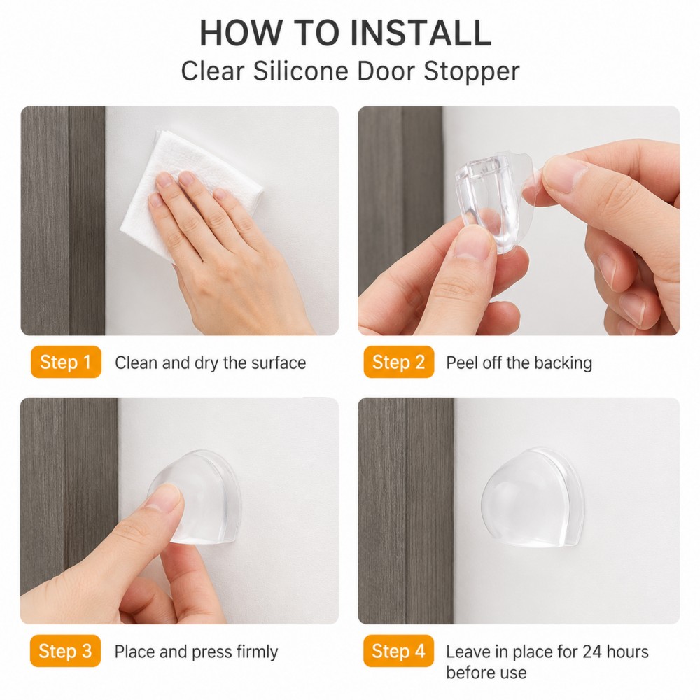 Transparent Silicone Doorstop  - Furniture Hardware Parts ulasan dan harga