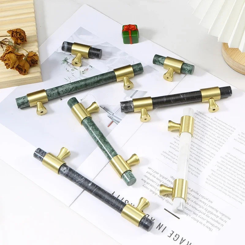 1Pcs Marble Brass Handle Nordi - Furniture And Hardware Supplies ulasan dan harga