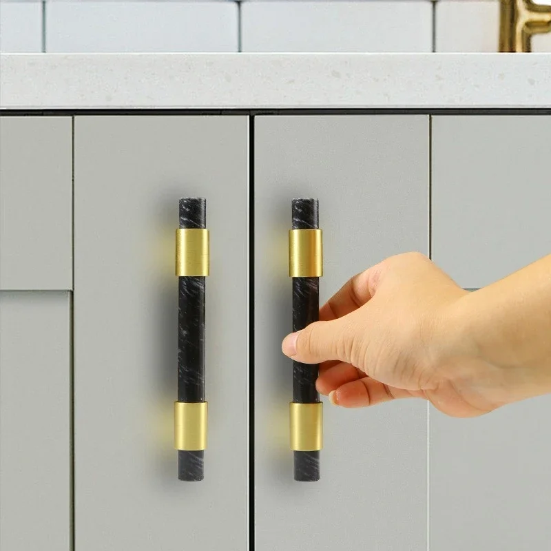 1Pcs Marble Brass Handle Nordi - Furniture And Hardware Supplies ulasan dan harga
