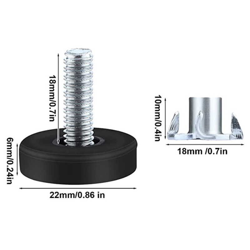 20Pcs Adjustable Feet Pads wit - Furniture Hardware For Legs ulasan dan harga