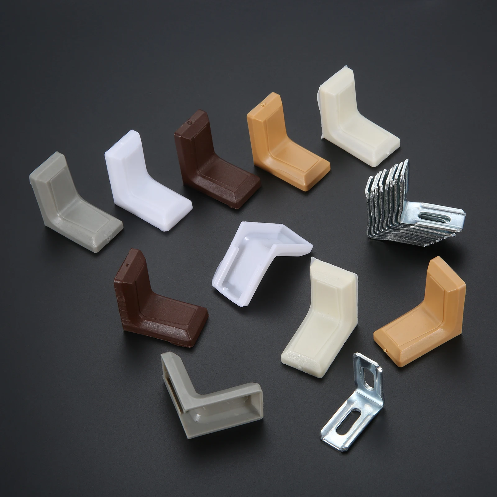 20Pcs 90 Degrees L Shape Corne - Shelf Bracket Pair ulasan dan harga