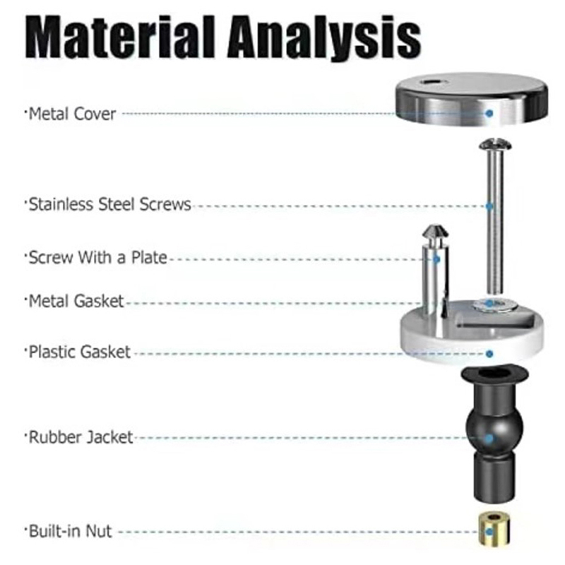 2Pcs Toilet Seat Top Fix Hinge - Furniture Screw Type ulasan dan harga