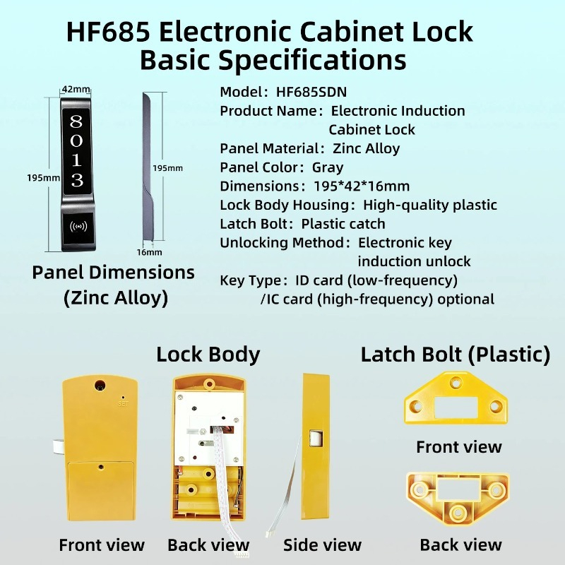 HF685SDN RFID Electronic Cabin - Cabinet Lock Key ulasan dan harga