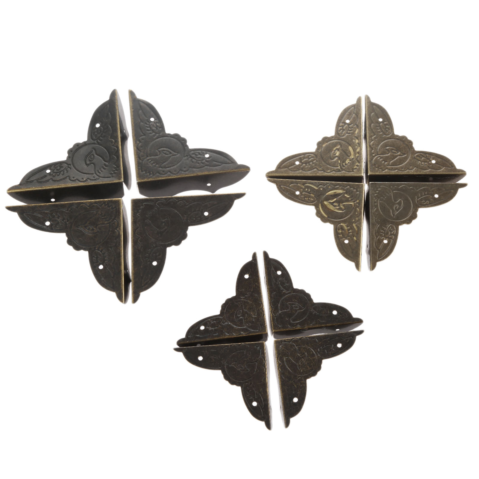 4Pcs Antique Brass Corner Brac - Furniture Hardware For Legs ulasan dan harga