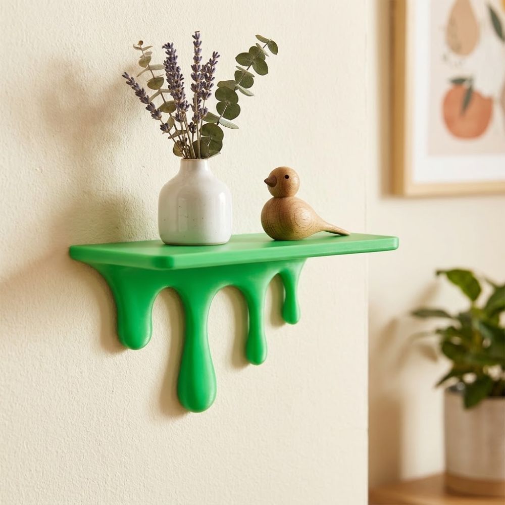 3D Printed Drip Floating Shelf - Shelf Bracket Pair ulasan dan harga
