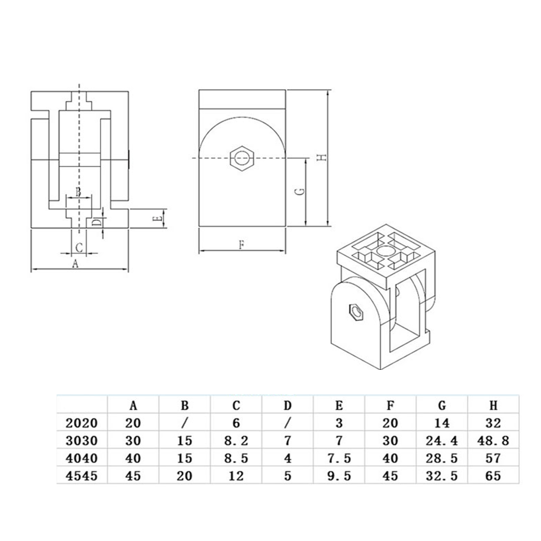 1pc 2020/3030/4040/4545 Zinc A - Joint Connector Bracket ulasan dan harga