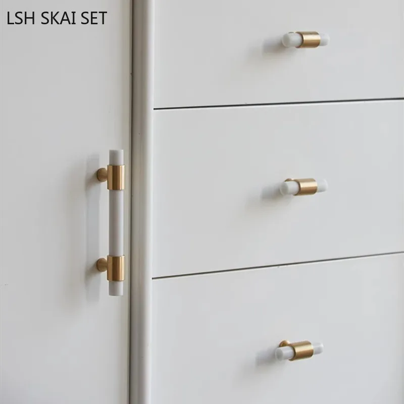 1Pc Marble Brass Handle Nordic - Furniture And Hardware Supplies ulasan dan harga