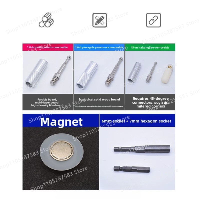 Solid invisible connector 2-in - Furniture Screw Type ulasan dan harga